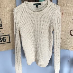 VERY lightly worn Ralph Lauren white sweater